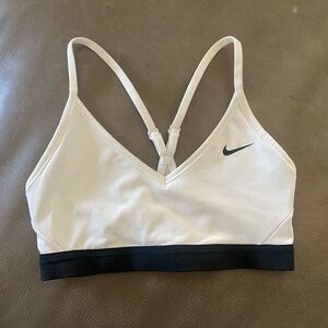 Nike Training Indy light support sports bra in white small NWOT